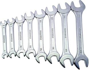 STONE Double Open end Spanner Set (Nickel Chrome Coated Finish 8-Pieces) Double Open end Spanner Set (Nickel Chrome Coated Finish 8-Pieces) Double Sided Open End Wrench