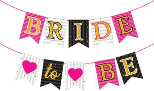 ZYOZI Bride to Be Banner, Iridescent Bridal Shower Sign Hanging Party Decorations for Bachelorette Weekend, Engagement, Bridal Shower, Wedding Party Celebration Banner