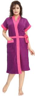 Poorak Purple Pink XXL Bath Robe