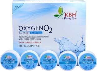 kbh Oxygen O2 Plus Facial Kit For Men & Women 155g 5 in 1