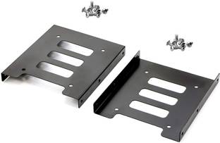 VRISH 2.5" to 3.5" SSD HDD Hard Disk Drive Holder Metal Mounting Bracket Adapter for PC (Pack of 1) 2.5 inch SSD HDD Hard Disk Drive Holder