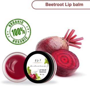 J & F Beetroot 100 % Organic Lip Balm 10g New Pack 10g Natural