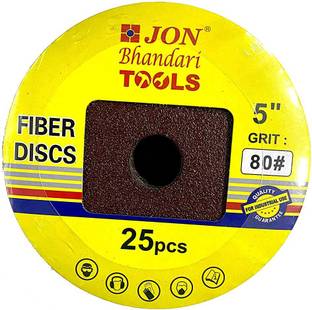 Jon Bhandari Tools 36FD Premium 5" Vulcanised Fiber disc 125mm, pack of 25pc (Grit 80) Metal Polisher