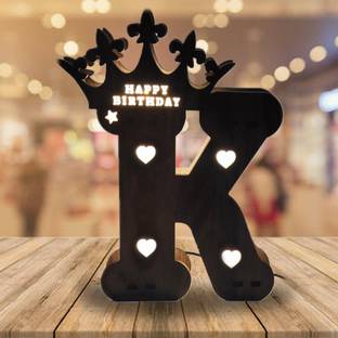 glamorous creation K Alphabet Wooden Lamp Table Lamp
