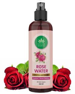 Greenworth Pure & Natural Rose Water/Skin Toner Mist Spray- Steam Distilled Men & Women