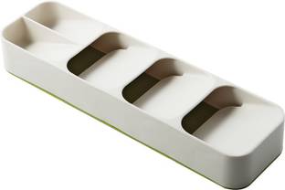 SHIDHMI Cutlery Kitchen Rack Plastic Cutlery Spoon Fork Storage Holder Rack Kitchen Drawer Organizer Tray Cutlery Spoon Fork Storage Tableware Holder Rack Box Kitchen Utensil Flatware Tray