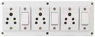 OsmiumPro 3 Switches, 3 Sockets & 3 Meter Wire 5 A Three Pin Socket