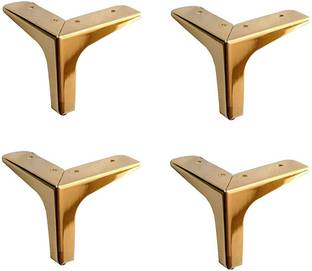 WSK Sofa Furniture Hardware Leg 3 Inch Sofa Furniture Golden Glossy Finish Fixed Furniture Caster