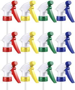 IKIS Multicolour Plastic Trigger Spray Bottle Nozzle Head | Spray Gun | Sprayer | Spray for Bottle For Home, Salon And office purpose | Fits on Every Bottle- Bottle Not Included- Combo Pack of 12 1 L Hand Held Sprayer