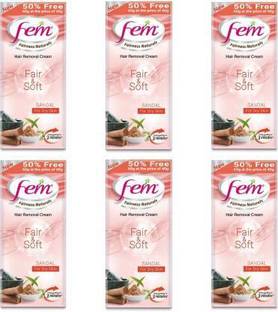 Fem Fairness Naturals Sandal Hair Removal Cream Fair and Soft Sensitive Skin Cream