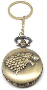 n v p Game of Thrones Dire Wolf Pocket Watch Key Chain Key Ring Men Gift Key Chain Key Chain