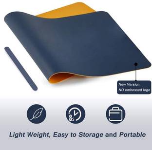 Dhruv Mart Leather Desk Pad Protector,Mouse Pad,Office Desk Mat, Non-Slip PU Leather Desk Blotter,Laptop Desk Pad,Waterproof Desk Writing Pad for Office and Home Non Slip Base Dual Sided Mousepad