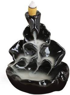NRSON Backflow Smoke Fountain Incense Holder Showpiece Figurine B Cones - (11 cm X 11 cm) Decorative Showpiece  -  15 cm