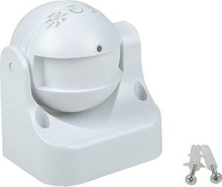 Quick Sense (Qs-M4) 180 Plastic Wall-Mount Microwave Motion Switch with Light, Energy Saving Sensor, LUX Adjustment (Standard, White) Smart Switch