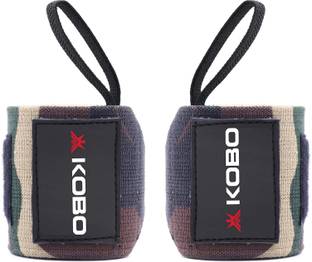 KOBO WTA-49 Super Heavy Wrist Wraps with Thumb Loop for Weight Lifting Powerlifting Wrist Support