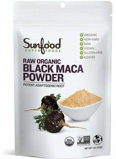 Sunfood Raw Organic Black Maca Powder, 4 oz (113 g)