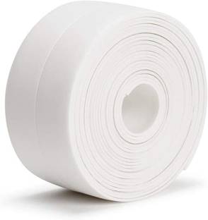 HEXONIQ Caulk Strip Tape, PE Self Adhesive Waterproof Sealing Tape for Kitchen Bathtub Bathroom Sink Floor Shower Toilet Wall Edge Protector no floor (Manual)