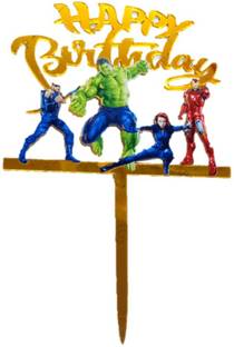 Bash N Splash Happy Birthday Avengers Birthday Cake Topper cake Top Cake Topper