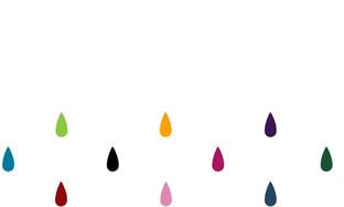 Comet Busters Tear Drop Shaped Velvet Multicolor Bindi (10 mm) (BV999) Forehead Multicolor Bindis