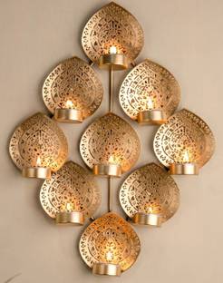 Being Nawab Etched Beauty Gold Plated 9 - Cup Tealight Holder