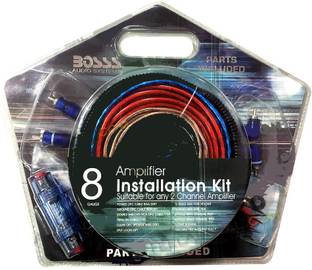 13-HI-13 Boss AUDIO SYSTEMS BA-208 Amplifier Installation Wiring Kit. SUITABLE FOR ANY 2 AMPLIFIER Two Class B Car Amplifier