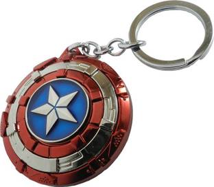 AVI Metal Avengers Superhero Captain America Shield Key Chain