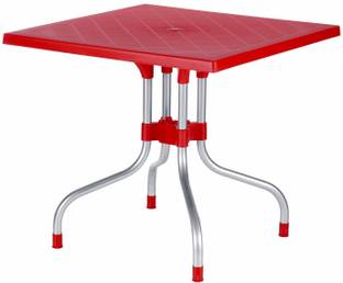Supreme Olive 4 Seater Plastic Dining Table for Home (Coke Red) Plastic Coffee Table