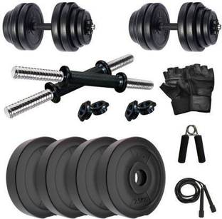 HACKERX 10 kg dumbbell Set ( 2.5 kg x 4 weight plates ) & Accessories Adjustable Dumbbell