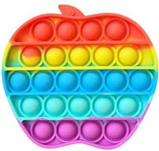 ANVIT Toys Round Rainbow Pop It Fidget Toy - Push Pop Bubble Fidget Sensory Toy - pop its Fidget Toys, Fidget Toys pop it Rainbow, pop it Toy