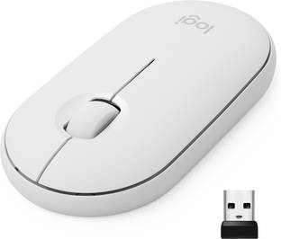 Logitech Pebble M350 / Silent Buttons, Bluetooth or USB (Multi-Device Connectivity) Wireless Ambidextrous Optical Mouse  with Bluetooth