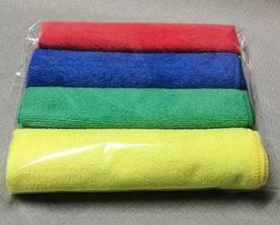 CareHut Microfiber Cloth (Pack of 4 Pcs.) Multi color Napkins Multicolor Cloth Napkins