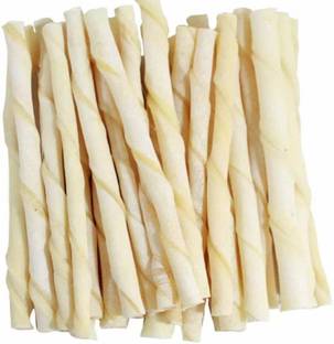 Hundur Store White Twisted Chew Sticks for Dog Pet Foods Pack of 1kg Vegetable Dog Chew