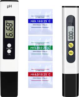 SHAPURE 0.01 PH High Accuracy Water Quality Tester with 0-14 PH Measurement Range, TDS Range 0~9990 ppm, Accuracy: ±2%. for Drinking Water, Aquarium, Swimming Pools Combo Pack TDS Meter & Digital pH Meter