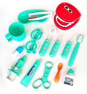 MIRTONICS Dentist Medical Kit Dr. Set Including - Denture, Tray, Pill Bottle, Teeth Hook