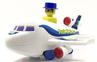 Veryke PUSH AND GO AIROPLANE JET WITH SPEEDY WHEELS TOY FOR KIDS (Multicolor)