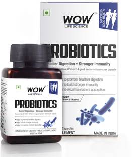 WOW Life Science Probiotics 20 Billion CFU (14 Probiotic Strains) 500mg - 30 Vegetarian Capsules