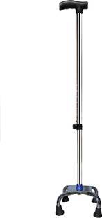 roston Surgical� Quadripod Chroome Height Adjustable Men/Women/Old People Walking Stick