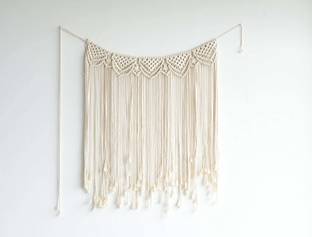 Handicrafts Trader MWH (Macrame Wall Hanging) Tapestry Wall Decor Handmade Woven Wall Hanger Boho Ornament Wall Art Home Decor Office Living Room Bedroom Nursery Craft Decorations 35x45 inches