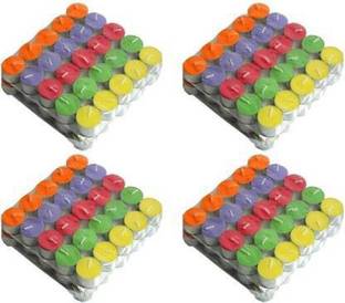 SSJMart SSJ Mart MULTI TEA LIGHT CANDLES PACK OF 200 PCS 3.5 TO 4 Hours Long Burning Tealights Candle (Multicolor, Pack of 100) Candle (Multicolor, Pack of 200) Candle
