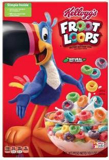 Kellogg's Froot Loops Sweetened Multi-Grain Cereal, 286g Box