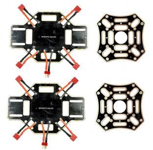 INVENTO 2Pcs F450 Quadcopter Frame PCB Board Power Distribution Board Bottom Plate with Soldered Connectors and Top Plate Set Automotive Electronic Hobby Kit