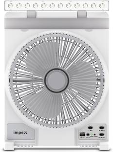 IMPEX Rechargeable Fan (BREEZE D4) with 36 PCS LED Light 3 Speed Mode with 1 Year Warranty 1600 mm Table Fan