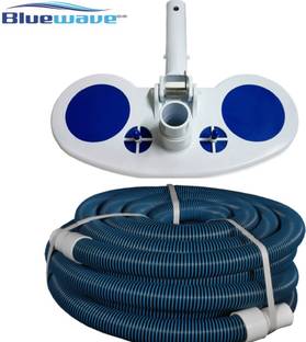 Blue Wave Swimming Pool Kidney Shape Vacuum Head With Brush And Air Relief Valveand Swimming Pool 38mm EVA vacuum hose with standard cuff link, 6 meter in length Hose Pipe Cleaning Brush