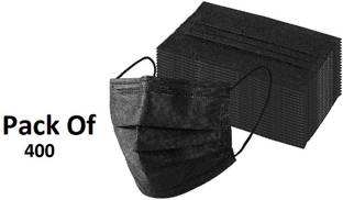 Wellstar 400 Pieces Disposable Black Face Mask Cover with Nose Pin for Adults, Dustproof Filter Cover, Single Use 3 Ply Protectors with Elastic Earloops Dustproof Filter Cover 400 Pieces Disposable Black Face Mask Cover with Nose Pin for Adults, Dustproof Filter Cover, Single Use 3 Ply Protectors with Elastic Earloops Dustproof Filter Cover Non-Washable, Water Resistant Surgical Mask