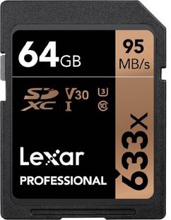 Lexar LSD64GCB1AP633/lexar sd card 64g633x ap 633X 64 GB SDXC Class 10 95 Mbps  Memory Card Compatible with Camera