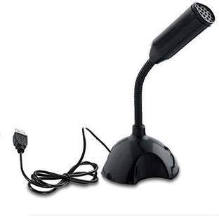 TECHGEAR USB Microphone with Stand Mini Desktop Studio Speech Mic for PC Laptop Microphone