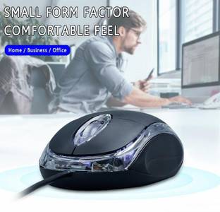 ZURU BUNCH Black USB 3D Wired Optical Light Scroll Wheel Mice Mouse for PC Laptop Computer Wired Ambidextrous Optical  Gaming Mouse