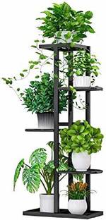EzzuCrafts Metal 5 Tier Plant Stand, Black, standard Plant Container Set