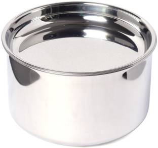 Bhavana Stainless Steel Deep Cooker Pot, Suitable For 7.5 Liters Prestige Outer-Lid Pressure Cooker Pot 20 cm diameter 7.5 L capacity with Lid