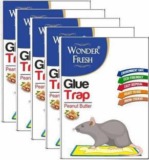 wonder fresh Adhesive Sticky Glue Pad for Mouse Trap Insect Rodent Lizard Rat Traps | Rat Traps | Mouse Glue Trap | Jumbo Size Pack of 5 | Snap Trap